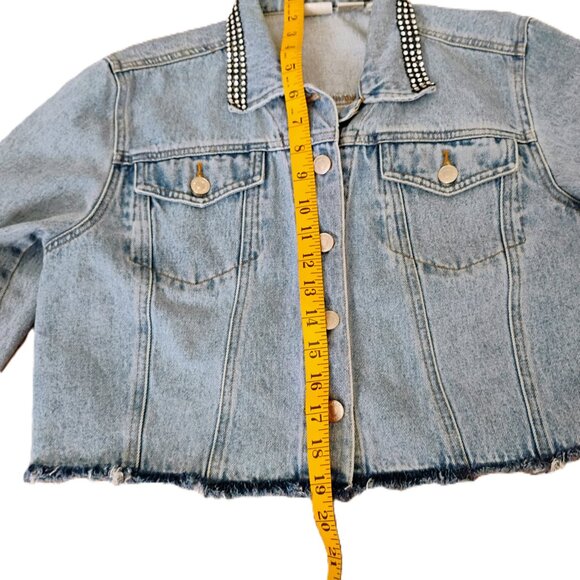 Size 10 Jeanology Equestran Jacket Woman's Repurposed with Three-quarter Sleeves - Picture 8 of 12